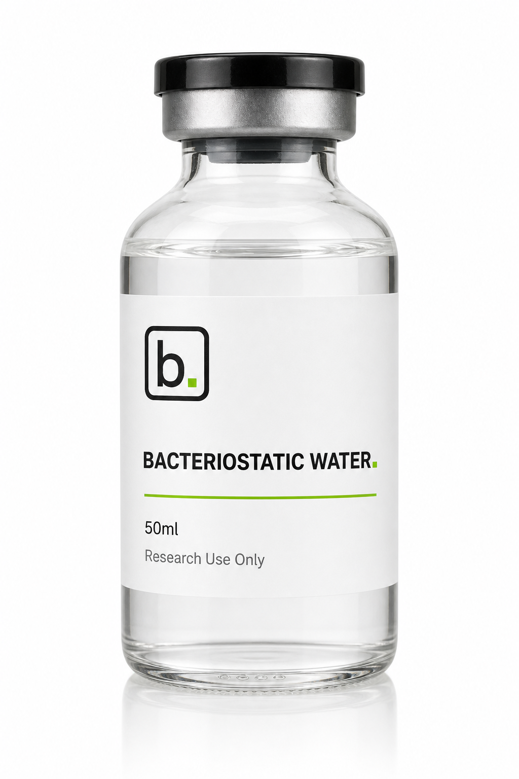Bacteriostatic mixing water, 10ml multi-use vial with 0.9% benzyl alcohol, for reconstituting research peptides