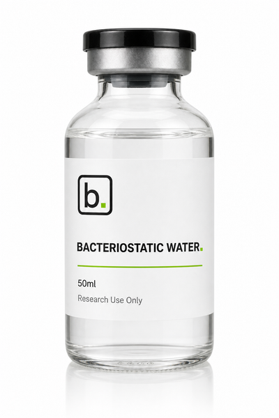 Bacteriostatic mixing water, 10ml multi-use vial with 0.9% benzyl alcohol, for reconstituting research peptides