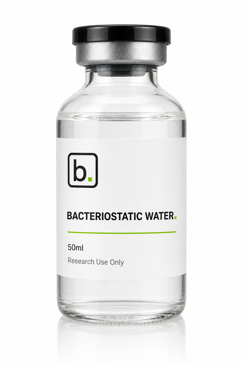 Bacteriostatic mixing water, 10ml multi-use vial with 0.9% benzyl alcohol, for reconstituting research peptides
