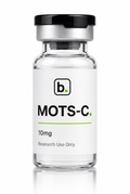 MOTS-c peptide vial, 10mg / 5ml research-grade lyophilised powder, made and tested in the UK