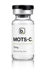 MOTS-c peptide vial, 10mg / 5ml research-grade lyophilised powder, made and tested in the UK