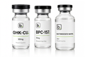 Repair and Matrix Stack: GHK-Cu and BPC-157 vials with bacteriostatic mixing water
